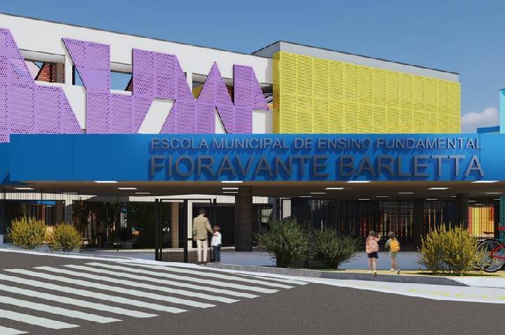 Prefeitura está reconstruindo um prédio novinho para a EMEF Fioravante Barletta no Jardim Silveira